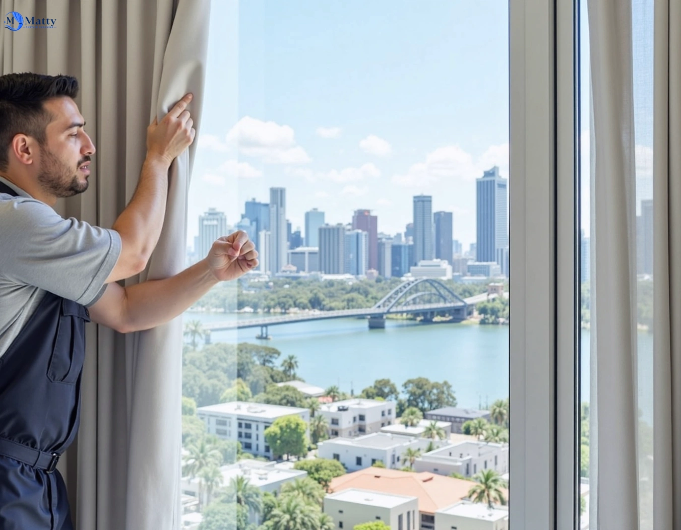 Professional curtain steam cleaning service lavender-bay-nsw QLD by Matty Curtain Cleaning