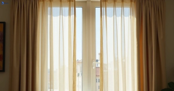 Dusty and dull curtains in lavender-bay-nsw before steam cleaning